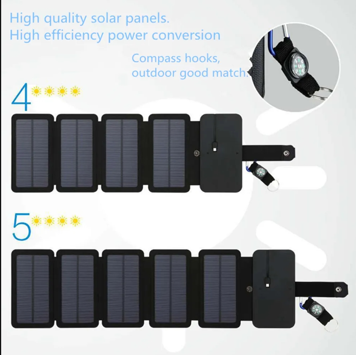Mobile devices USB port outdoor multifunctional portable solar charging panel